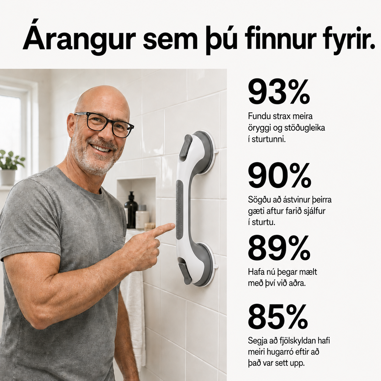 GRIV stuðningsstöng fyrir sturtu