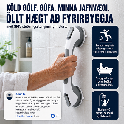 GRIV stuðningsstöng fyrir sturtu